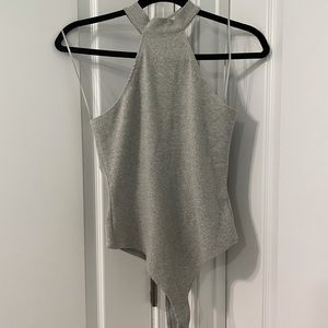 NEVER WORN Grey Emory Park Bodysuit, Size Medium